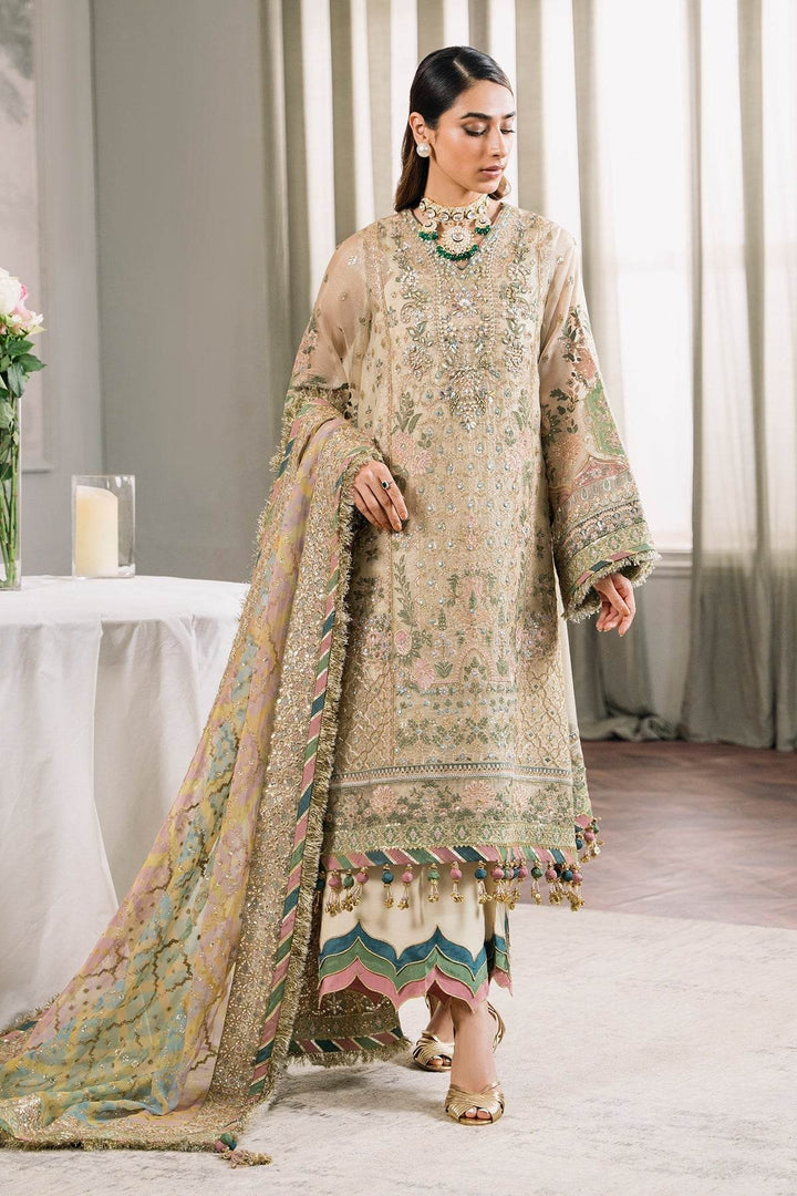 EMBROIDERED Elegant 3-Piece Ensemble in Serene Skin Tone - MASURI CH12-04 UNSTITCHED - ZEYTONCART
