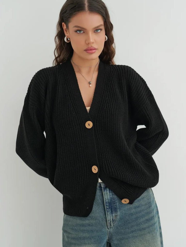 Autumn And Winter Loose Solid Color Knitted Sweater For Women Idle Style - ZEYTONCART