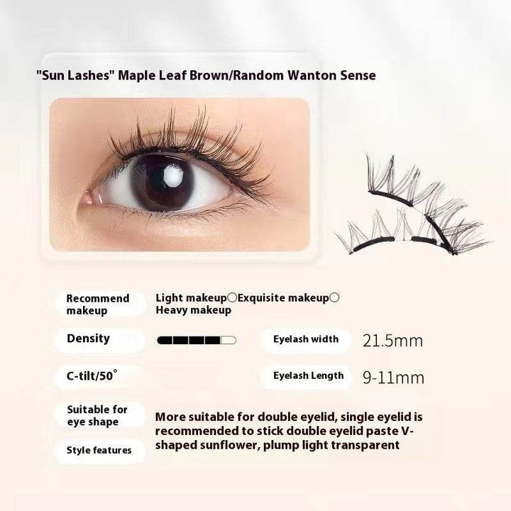 Magnetic Eyelashes Thick Zero Glue Long C Curved Eyelashes - ZEYTONCART