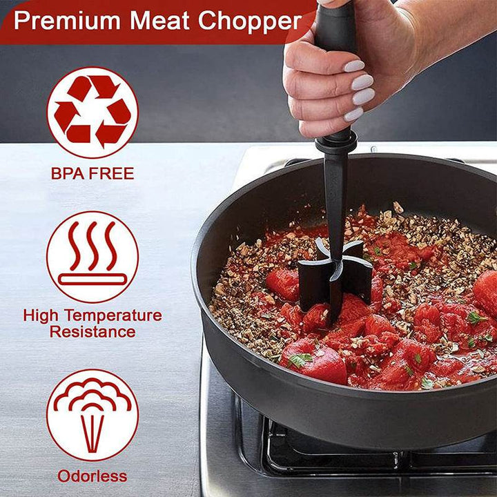 Multifunctional Meat Chopper Heat Resistant Meat Masher Nylon Hamburger Chopper Ground Utensil Non Stick Cookware Tool Kitchen Gadgets - ZEYTONCART