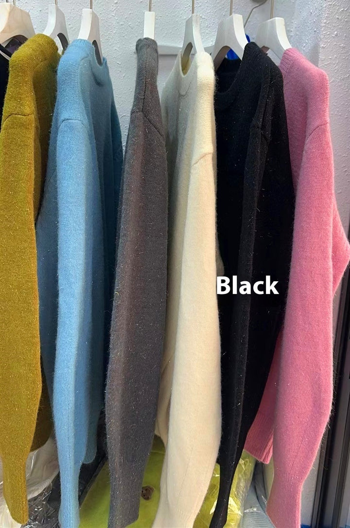 Soft Glutinous Fashion All-match Round Neck Long Sleeve Autumn And Winter - ZEYTONCART