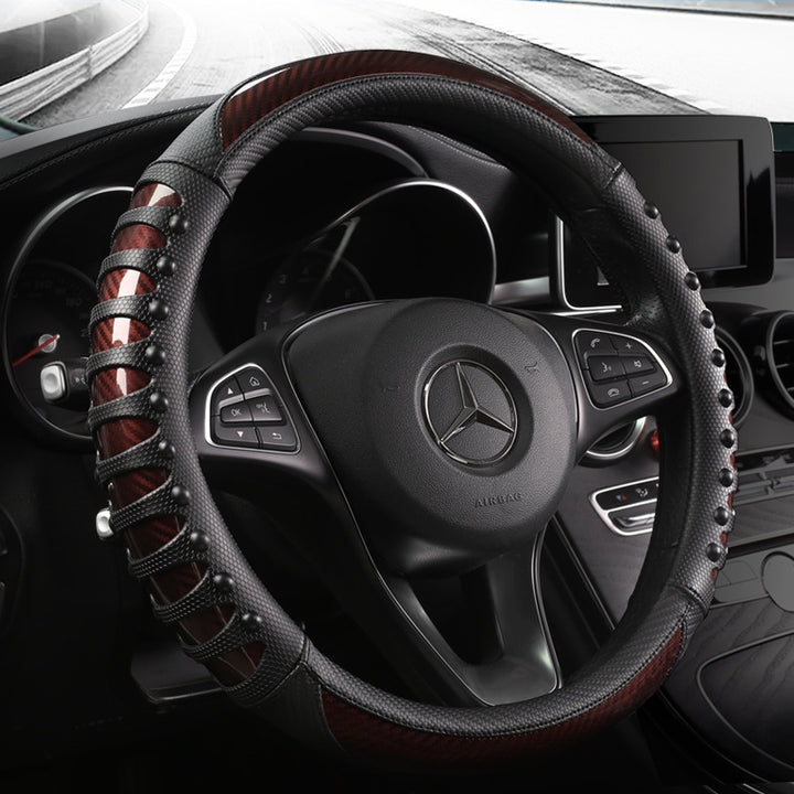 Leather Silicone Four Season Car Accessories Steering Wheel Cover - ZEYTONCART
