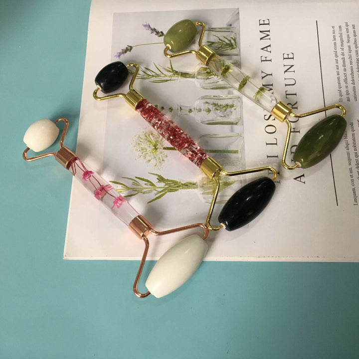 Jade Craft Resin Stick Double Jade Roller Massager - ZEYTONCART