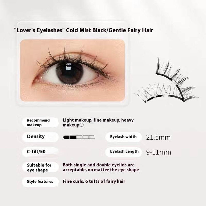 Magnetic Eyelashes Thick Zero Glue Long C Curved Eyelashes - ZEYTONCART