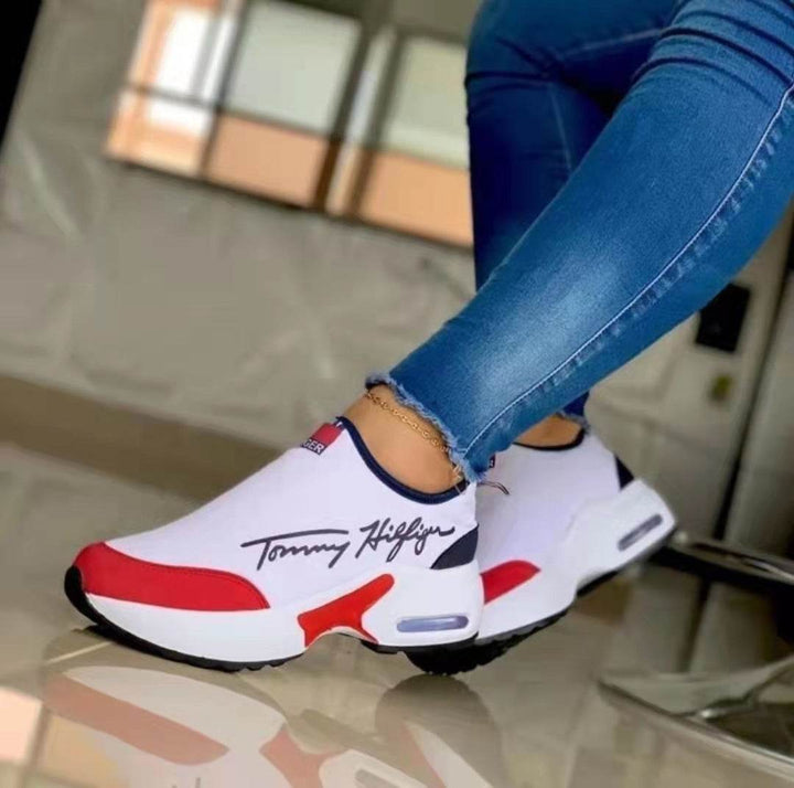 Air Cushion Lazy Dad Shoes Slip-on Sneakers For Women - ZEYTONCART