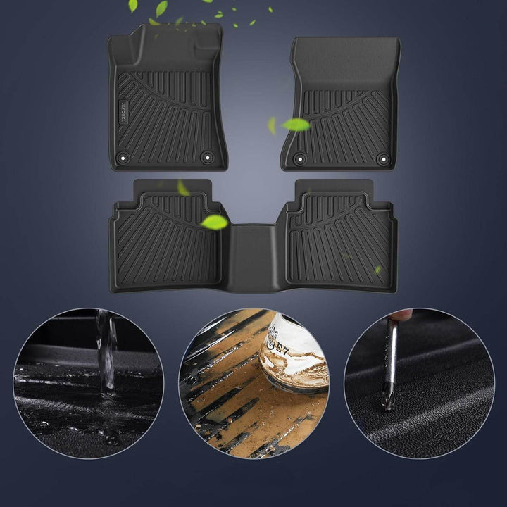 Floor Mats & Cargo Liners Compatible For 2021-2025 Buick Envision All Weather 2 Row Floor Liners And Trunk Mat Odorless Anti-Slip Rubber Mats Accessories-Black - ZEYTONCART
