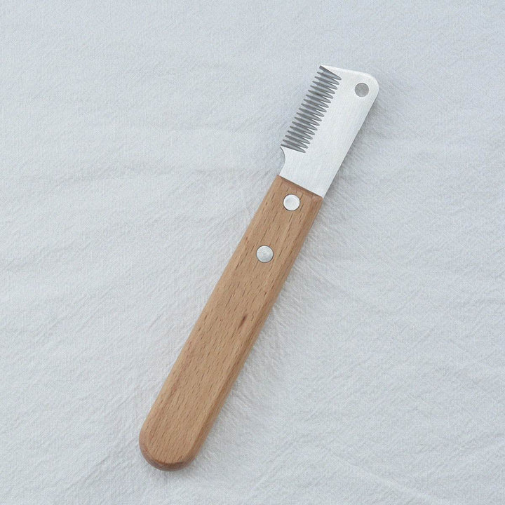 Pet Stripping Comb Dog Stripping Knife Grooming Tool Multifunction Remove Floating Hair Dog Stripping Knife With Wood Handle For Cats Dogs - ZEYTONCART