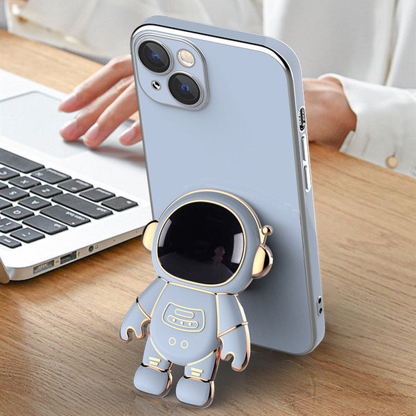 3D Astronaut Phone Case Anti-Drop Electroplating Bracket - ZEYTONCART