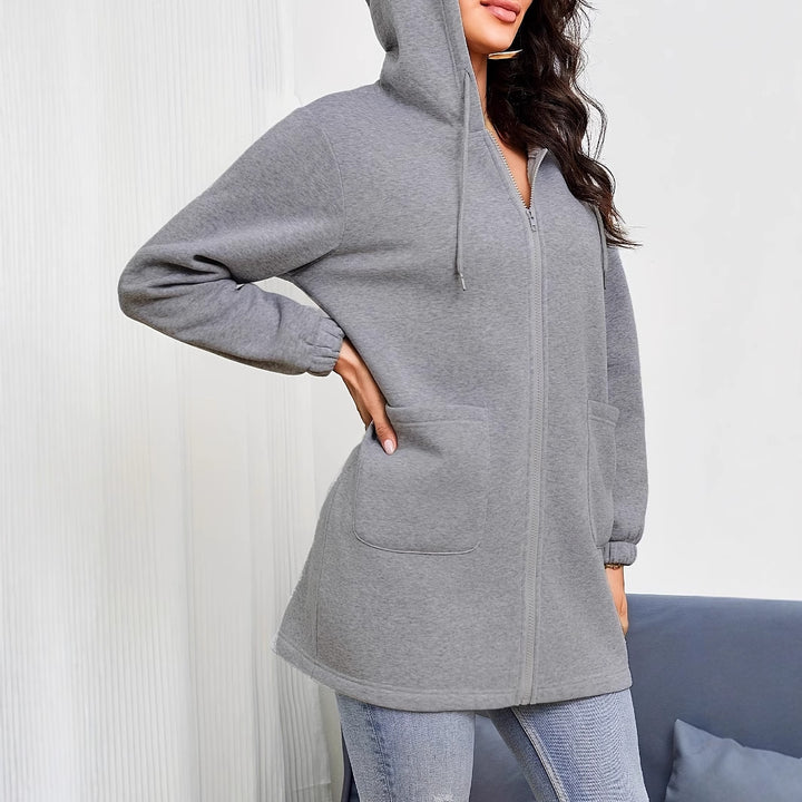 Women's Solid Color Outdoor Autumn And Winter Leisure Loose Long Sleeve Sweatershirt - ZEYTONCART
