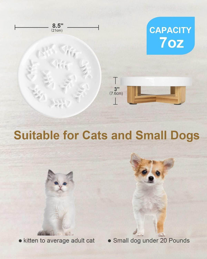 Ceramic Pet Feeder, Slow Feed Cat Bowls For Healthy Eating For Cats And Small Dogs - ZEYTONCART