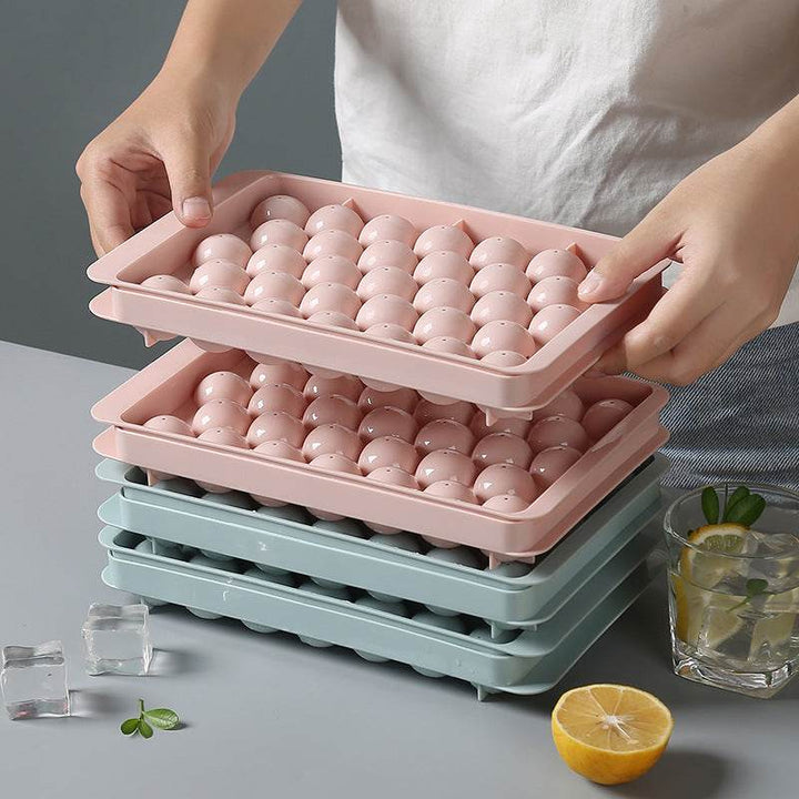 Ice Tray 3D Round Ice Molds Home Bar Party Use Round Ball Ice Cube Makers Kitchen DIY Ice Cream Moulds - ZEYTONCART