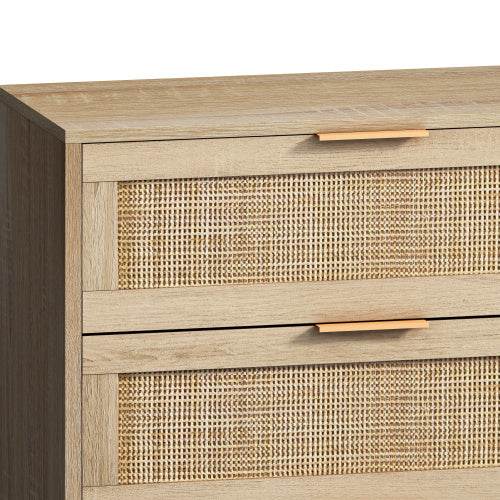 ZytonCart Rustic Rattan Furniture Online Dresser - ZEYTONCART