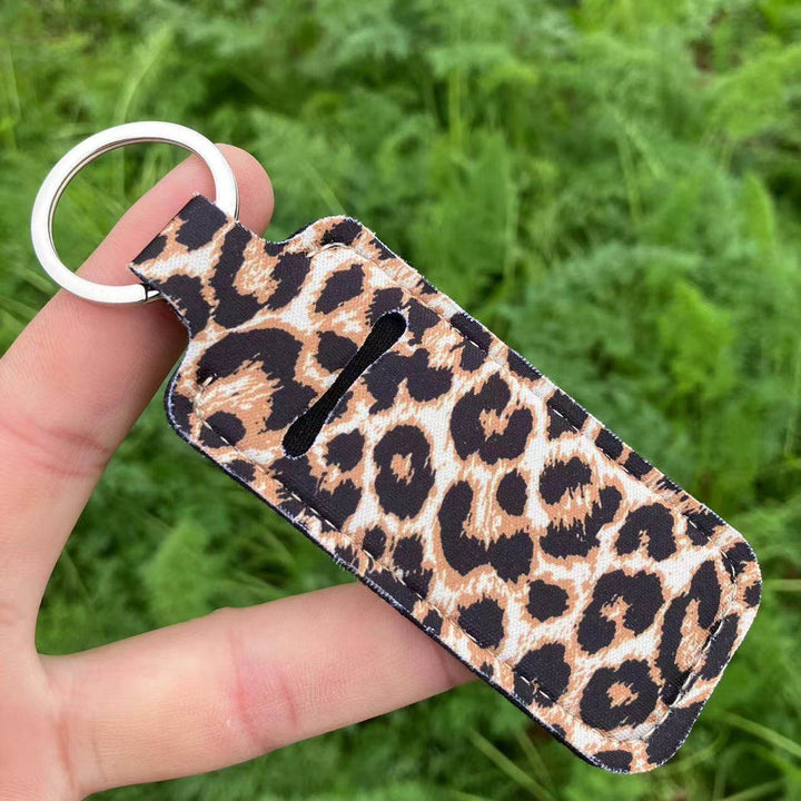 Printed Leopard Print SUNFLOWER Snake Pattern Women's Lipstick Pack Sets Of Key Chain Creative Perfume Bag - ZEYTONCART