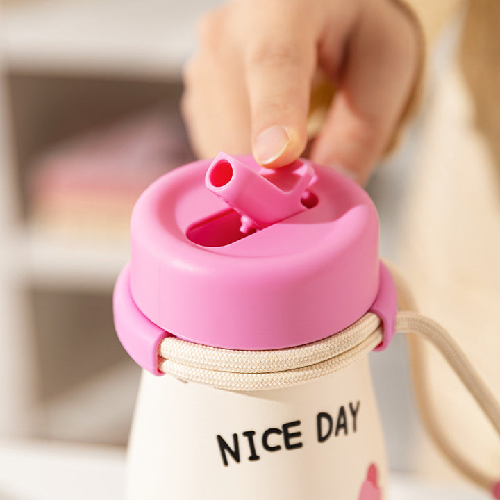 Straw Thermal Insulation Cup Women's Portable Large-capacity Water Cup - ZEYTONCART