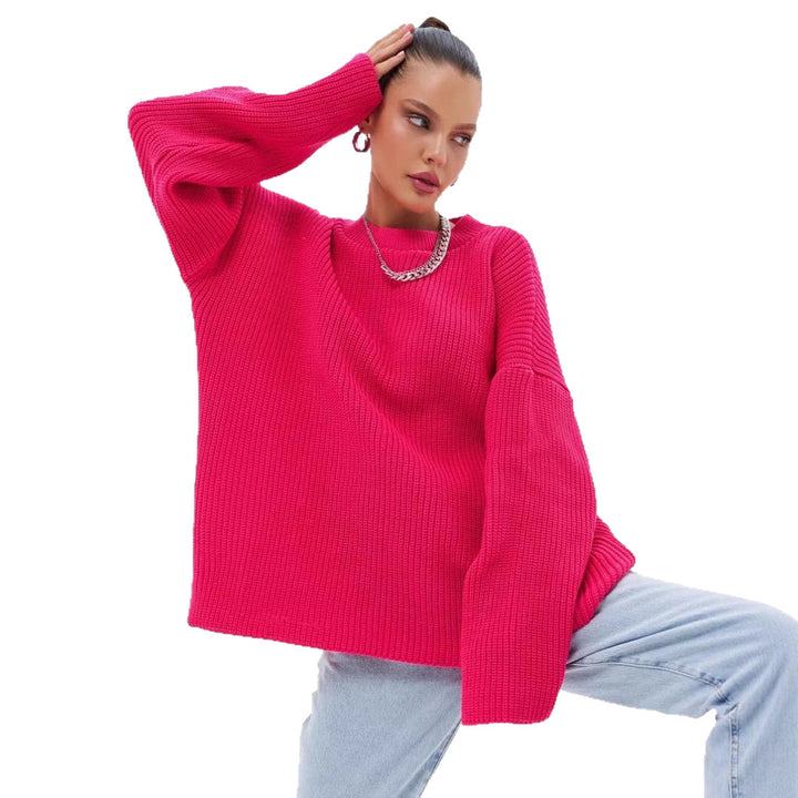 European And American Loose Autumn Winter Sweater Gray Top - ZEYTONCART