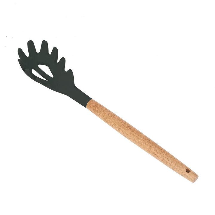 Wooden Handle Silicone Cooking Utensils Set - ZEYTONCART