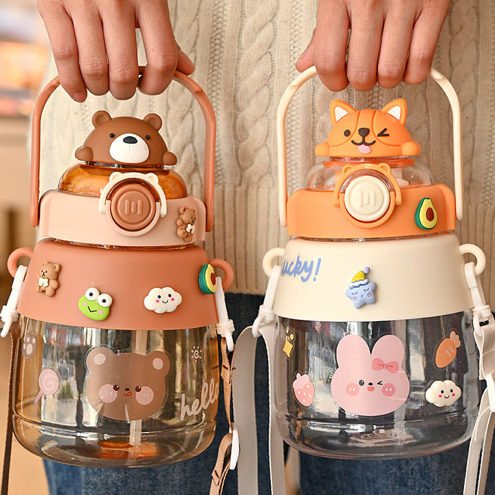 Cute Cartoon Straw Children's Water Cup - ZEYTONCART