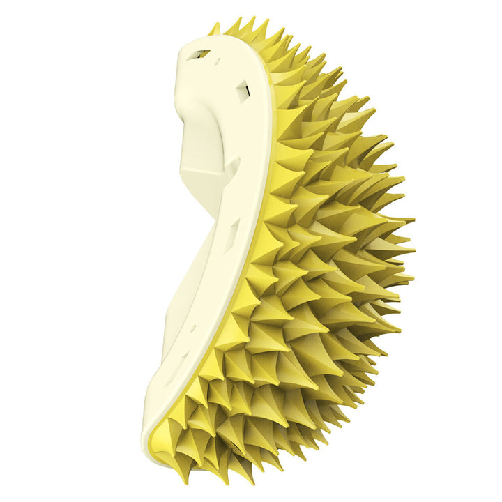 Durian Cat Brush, Dog Cat Self Groomer, Wall Corner Scratcher Massage Combs Durian Shape Molars Eat Slowly Toys Multifunctional Scratch Massager Tool Pets Clean Teeth Healthy Toys - ZEYTONCART