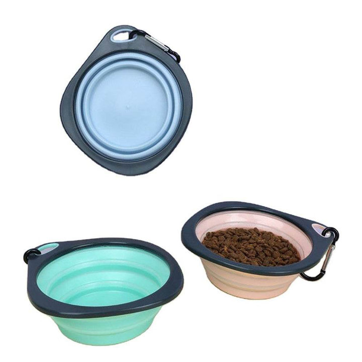 Collapsible Dog Bowls For Travel, Collapsible Silicone Dog Bowl, Foldable Expandable Cup Dish For Small Pet Cat Food Water Feeding Portable Travel Bowl, Dog Portable Water Bowl For Dogs Cats - ZEYTONCART