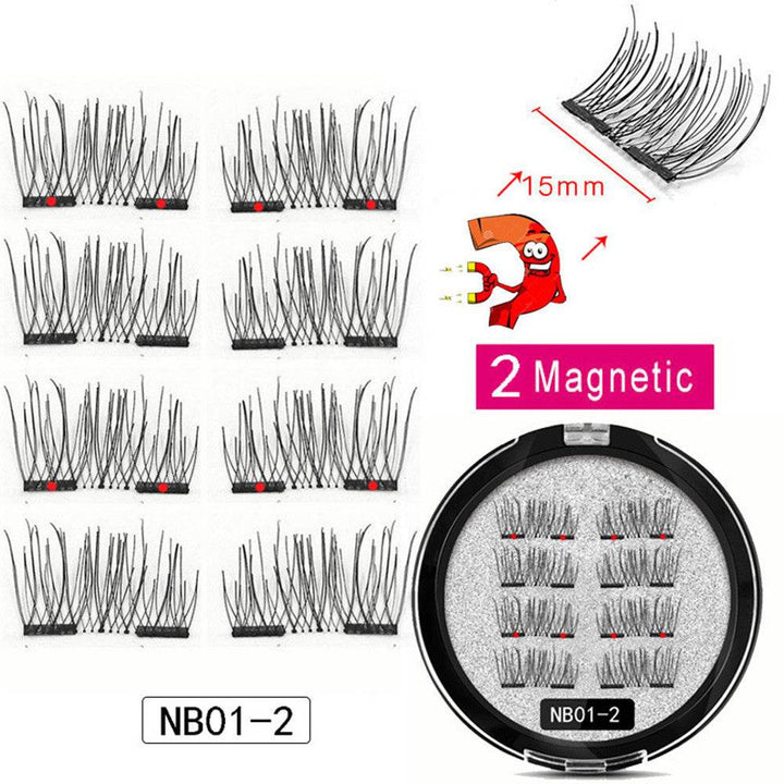 Man-made Fiber Segmented Magnetic  Eyelashes - ZEYTONCART
