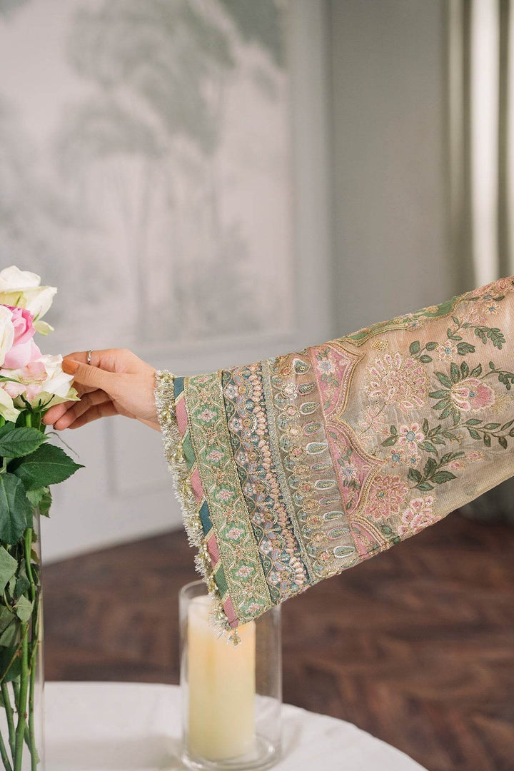 EMBROIDERED Elegant 3-Piece Ensemble in Serene Skin Tone - MASURI CH12-04 UNSTITCHED - ZEYTONCART