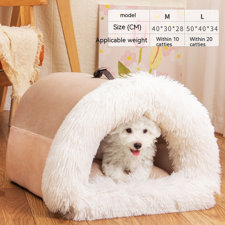 New Splice Portable Pet Nest Portable Autumn And Winter Warm Dog Nest Moisture-proof Long Fur Cat Nest Cross Border Pet Nest - ZEYTONCART