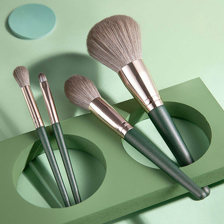 Green Cloud 14 Makeup Brushes Suit - ZEYTONCART
