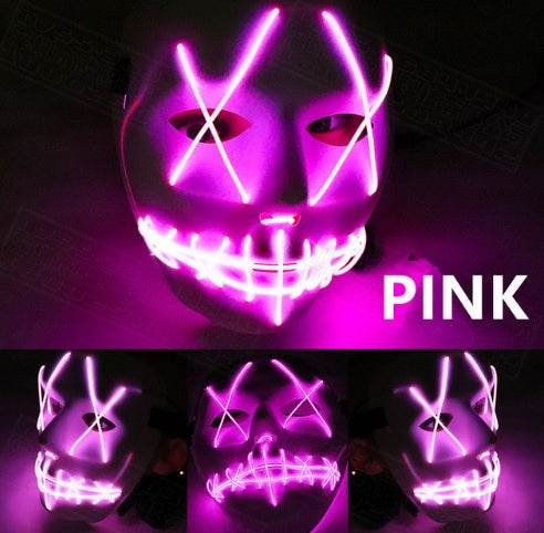 Halloween Led Glowing Full Face Mask - ZEYTONCART