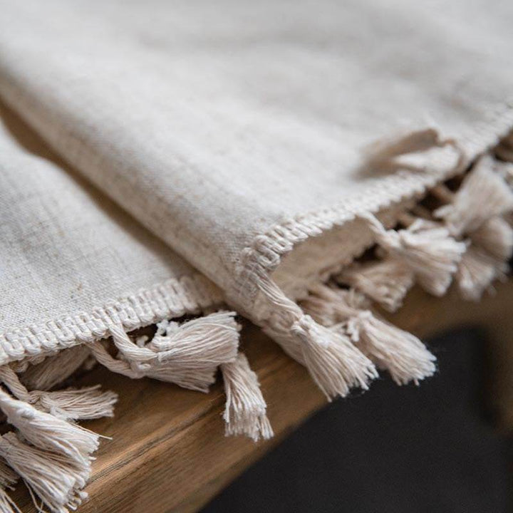 Curtains American Style Simple Pure Color Jute - ZEYTONCART