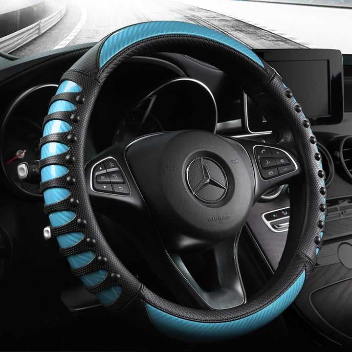 Leather Silicone Four Season Car Accessories Steering Wheel Cover - ZEYTONCART