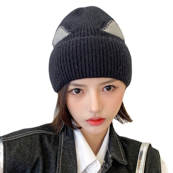 Cat Ears Woolen Knitted Hat Women's Spring And Autumn Winter Korean Style - ZEYTONCART