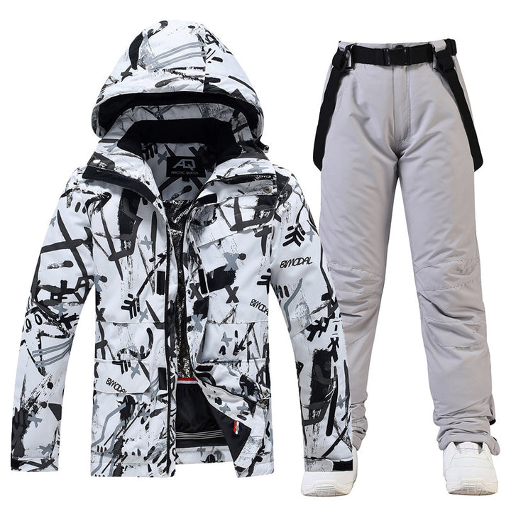Ski Suit Women's And Men's Suit Winter Windproof And Water-repellent - ZEYTONCART