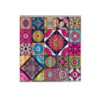 Waterproof Geometric Print Curtains For Bathroom - ZEYTONCART