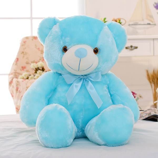 Creative Light Up LED Teddy Bear Stuffed Animals Plush Toy Colorful Glowing Christmas Gift For Kids Pillow - ZEYTONCART
