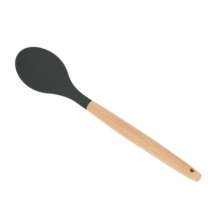 Wooden Handle Silicone Cooking Utensils Set - ZEYTONCART