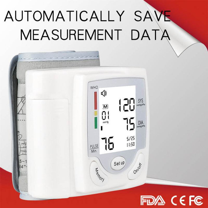 Electronic Blood Pressure Monitor English Wrist Measuring Instrument Gift - ZEYTONCART