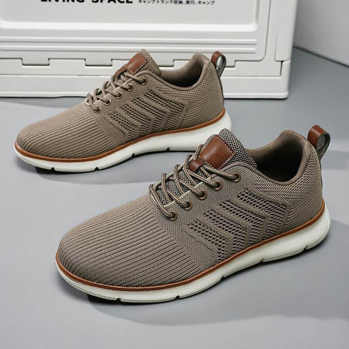 Fashion Lace-up Mesh Sneakers Casual  Flying Woven Walking Sports Shoes For Men - ZEYTONCART