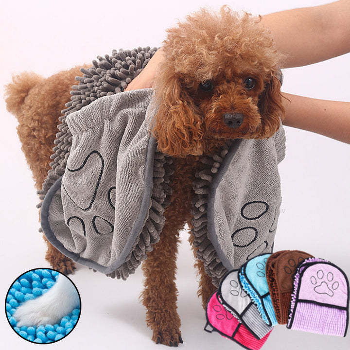 Dogs Cats Towels Super Absorbent Dog Bathrobe Microfiber Bath Towels Quick-Drying Cat Bath Towel For Pets Towel Dog Towels Pet Products - ZEYTONCART