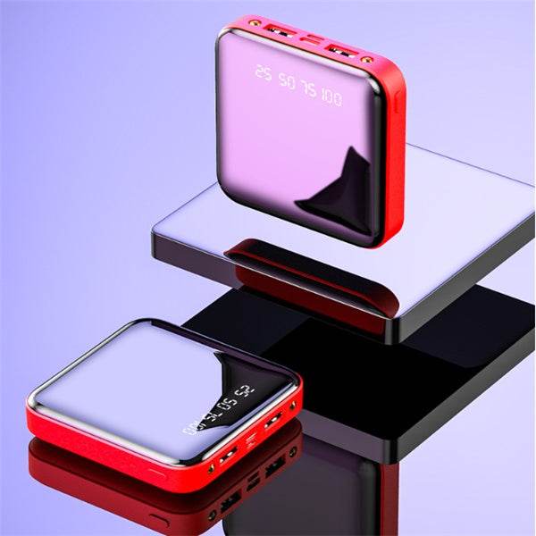 Mini Power Bank 20000 MAh Portable Mirror Digital Display Power Bank - ZEYTONCART