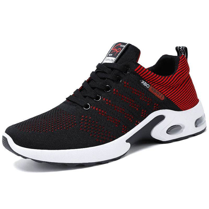 Fashion Mesh Shoes With Striped Design Men Outdoor Breathable  Lace-up Sneakers Csual Lightweight Running Sports Shoes For Men - ZEYTONCART