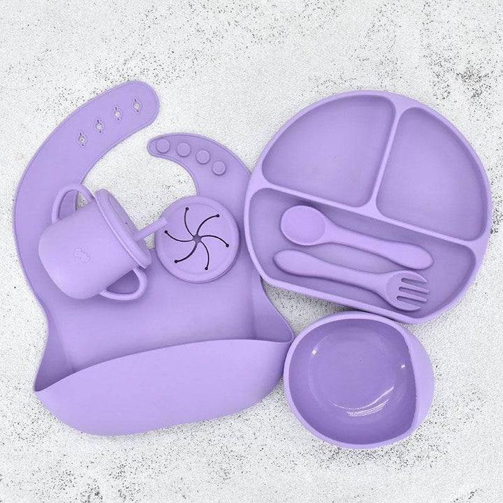 Food Grade Silicone Feeding Cutlery Set Children's Dinner Plate - ZEYTONCART