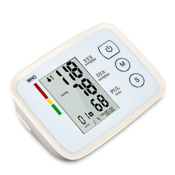 Digital Arm Blood Pressure Test Kit Cuff Sensor Monitor BP Automatic Pressure Tonometer Tensiometer Heart Rate Pulse Meter - ZEYTONCART