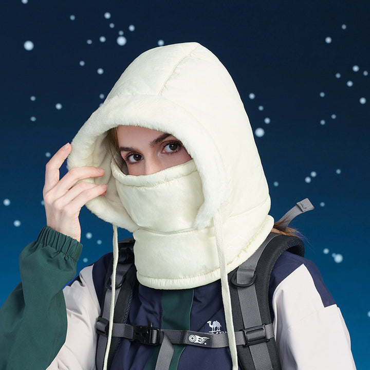 Winter Cycling Warm-keeping And Cold-proof Neck Protection One-piece Hat Fleece-lined - ZEYTONCART
