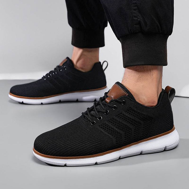 Fashion Lace-up Mesh Sneakers Casual  Flying Woven Walking Sports Shoes For Men - ZEYTONCART