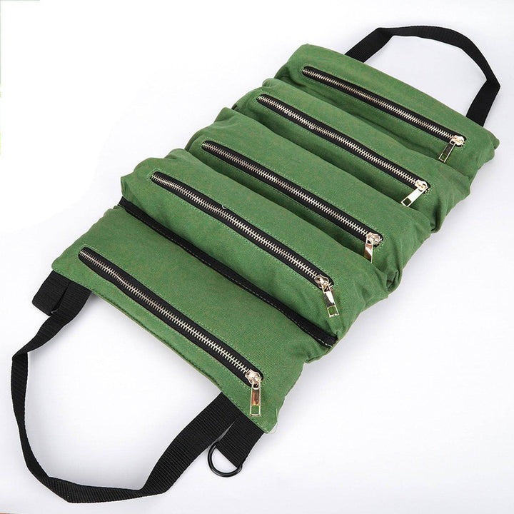 Portable Canvas Spanner Wrench Tool Roll Up Storage Bag Organizer Pouches Case - ZEYTONCART