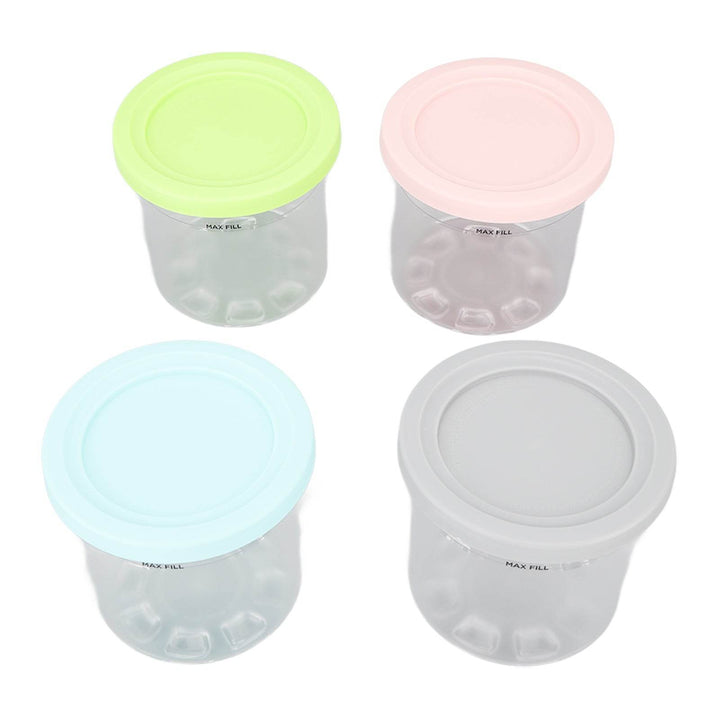 4Pcs Plastic Ice Cream Cans Replacement for Ninja NC299AMZ NC300s Series Creami Ice Cream Makers - ZEYTONCART