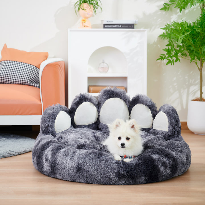 Cute Dog Bear Paw Shape Dog Bed, Dog Beds & Furniture For Small And Medium Dogs, Cozy Plush Cute Cat Beds For Indoor Cats - ZEYTONCART