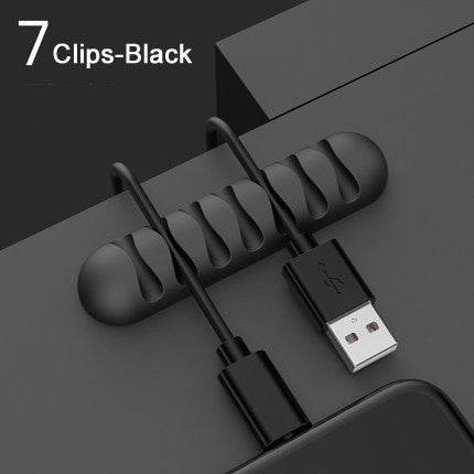 Smart Cable Holder Silicone Flexible Cable Winder Wire Organizer Holder Cord Management Clip For USB Earphone Network Cable - ZEYTONCART