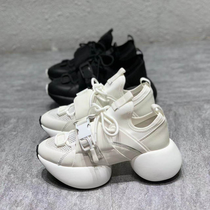 Ins Summer Breathable Mesh Leather Casual Sneakers For Women - ZEYTONCART