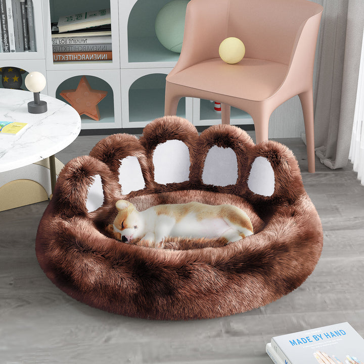 Cute Dog Bear Paw Shape Dog Bed, Dog Beds & Furniture For Small And Medium Dogs, Cozy Plush Cute Cat Beds For Indoor Cats - ZEYTONCART